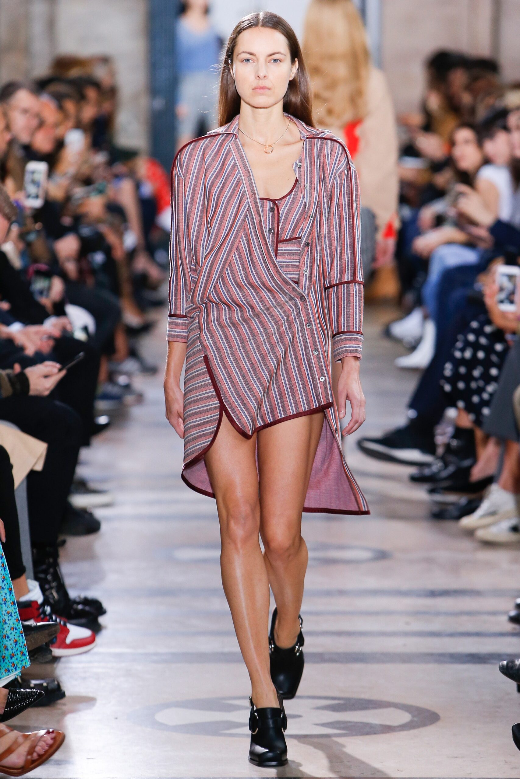 striped mini dress