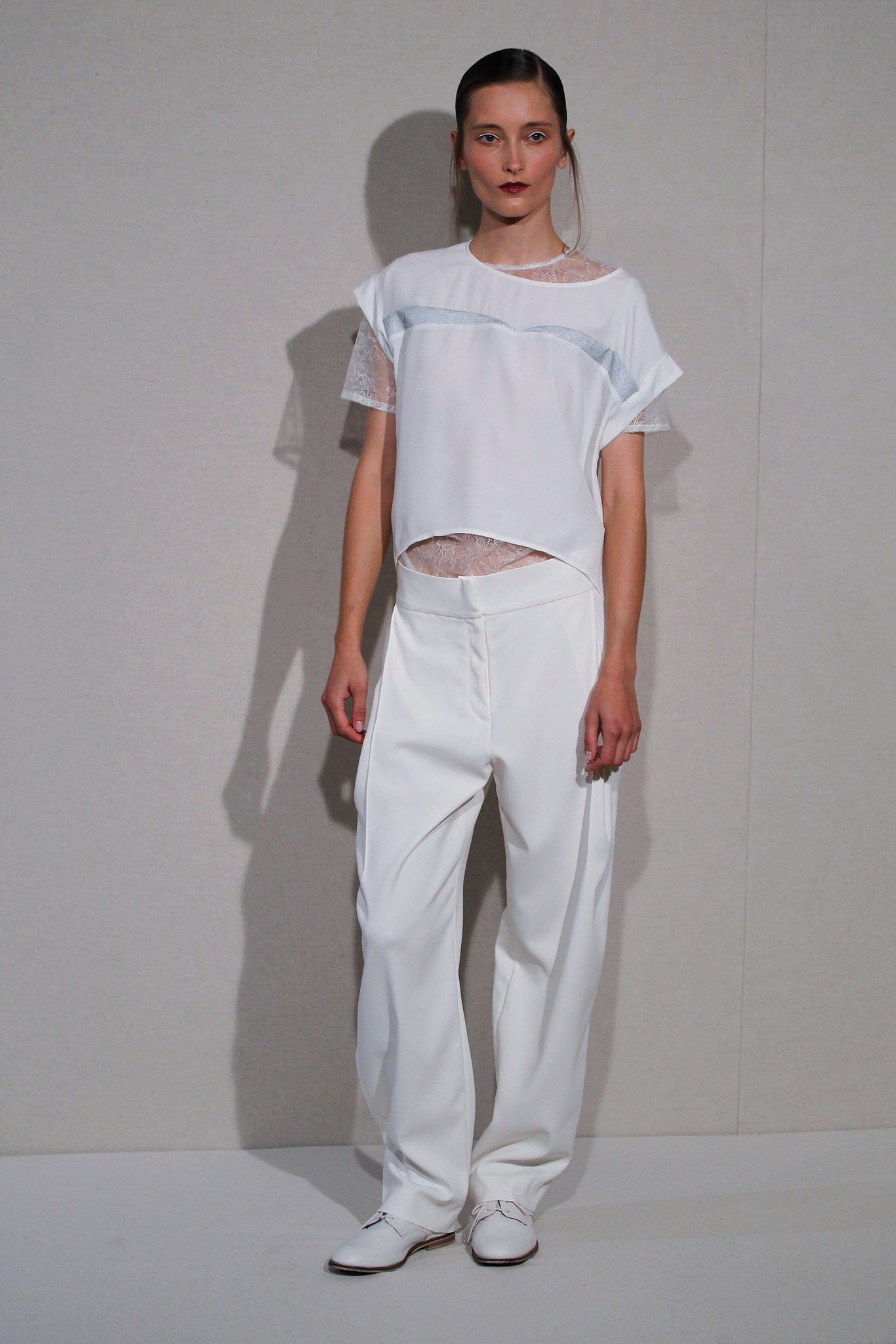 white relaxed top and pants