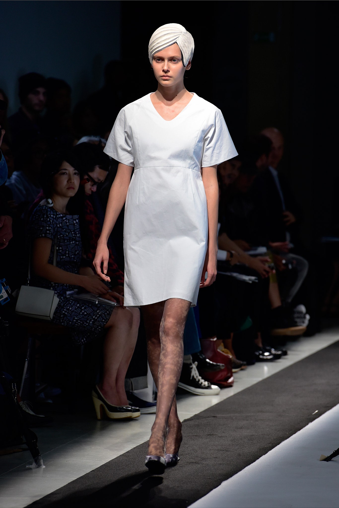 white fitted mini dress
