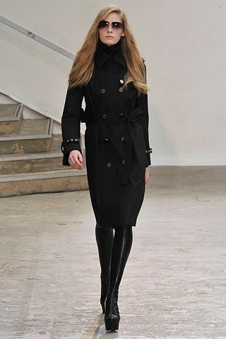 black trench coat with leggings