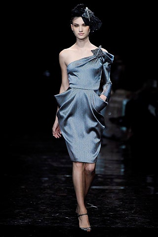 blue silk asymmetric dress