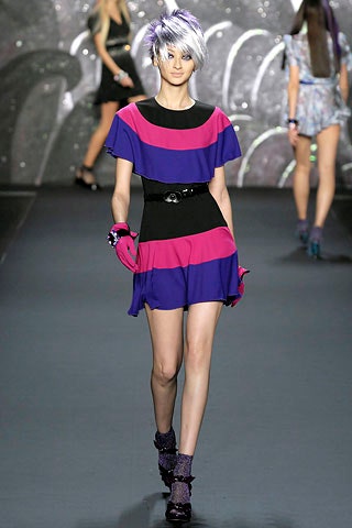 color-blocked short dress