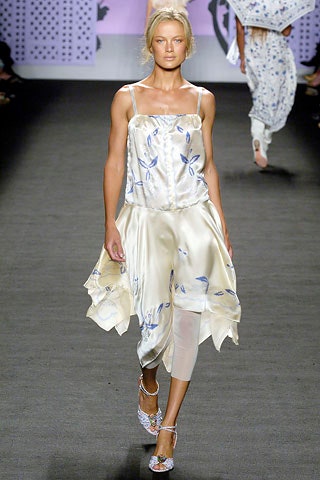 white silk embroidered dress