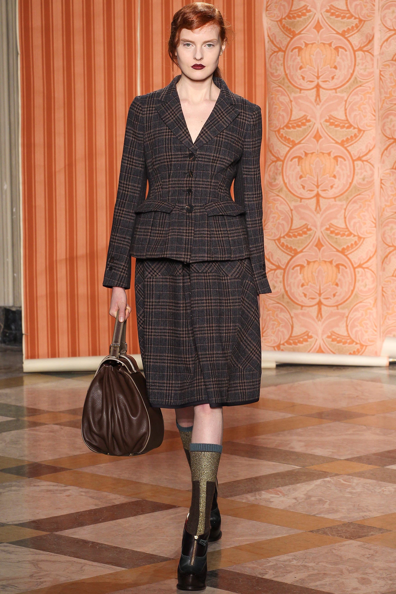 tailored brown wool suit