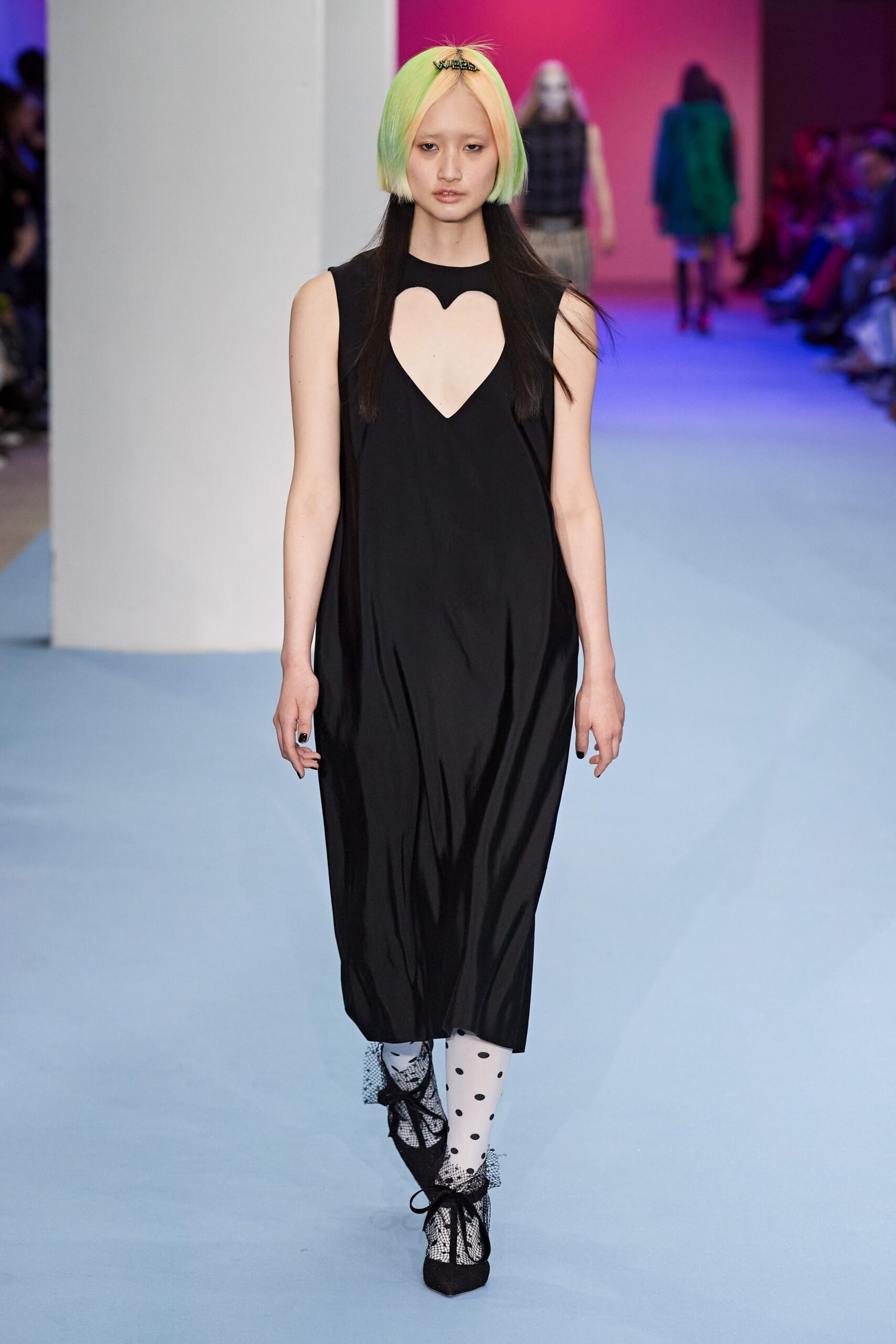 black silk sleeveless dress