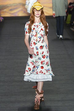 white cotton short-sleeve v-neck fitted floral tiered dress