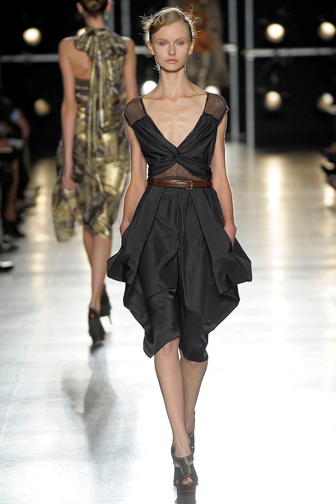 black silk sleeveless dress