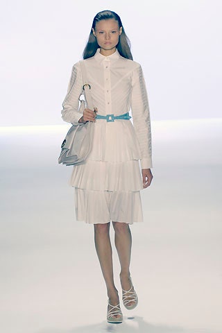 white collared tiered dress