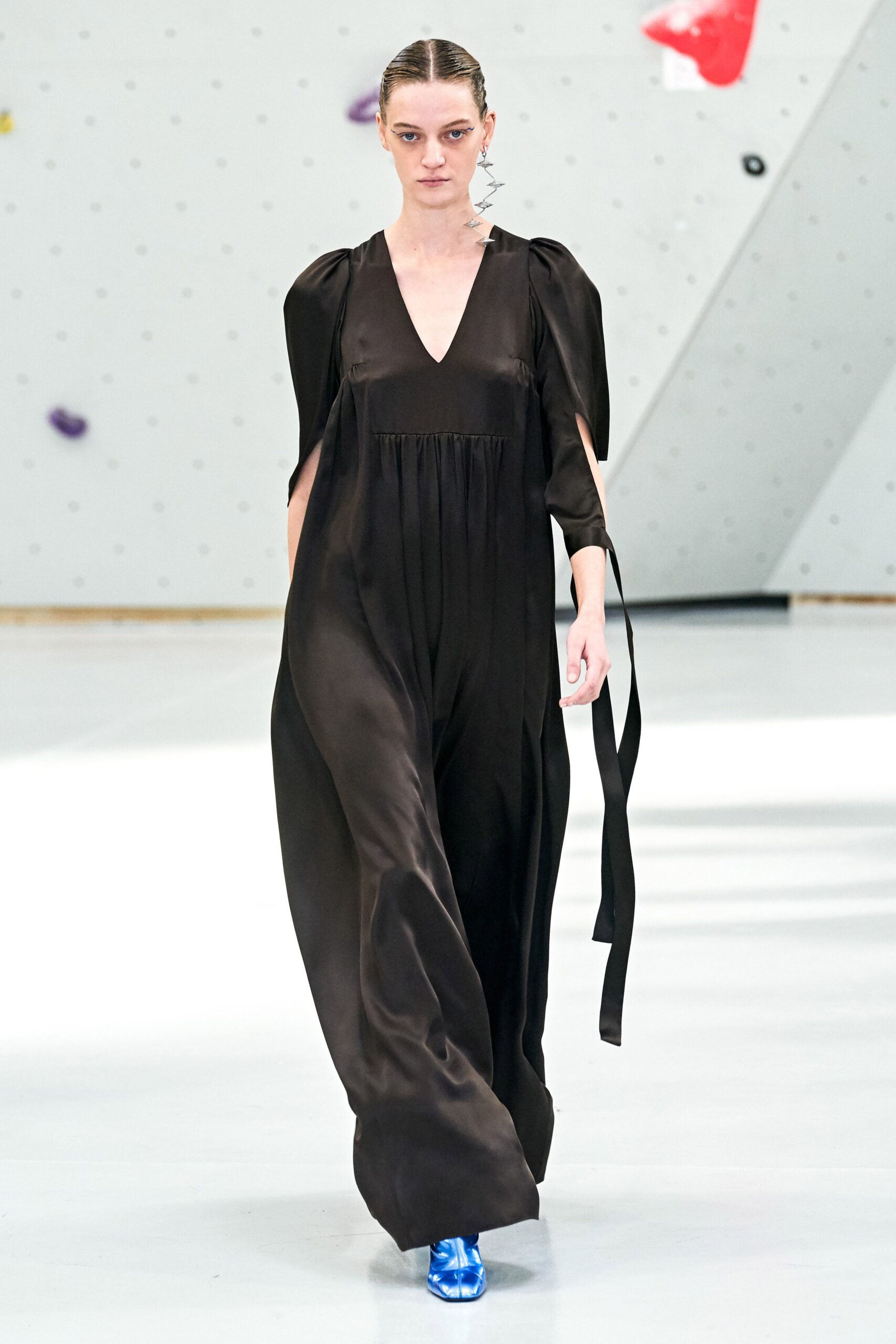 black silk relaxed dress