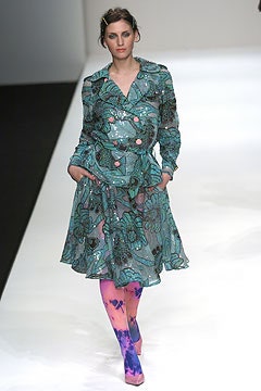 blue sequin long-sleeve collared fitted flared buttoned dress