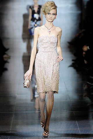 pink gold strapless mini dress