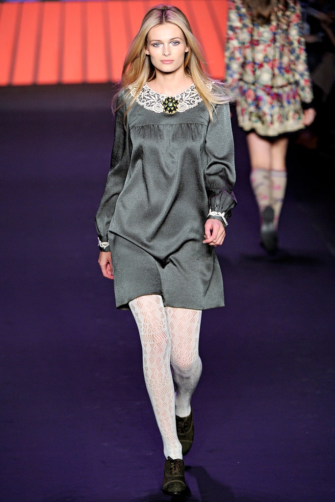 gray silk relaxed dress
