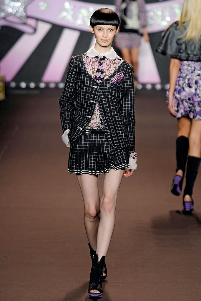 black and white checked blazer and shorts