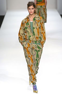 green relaxed printed pants