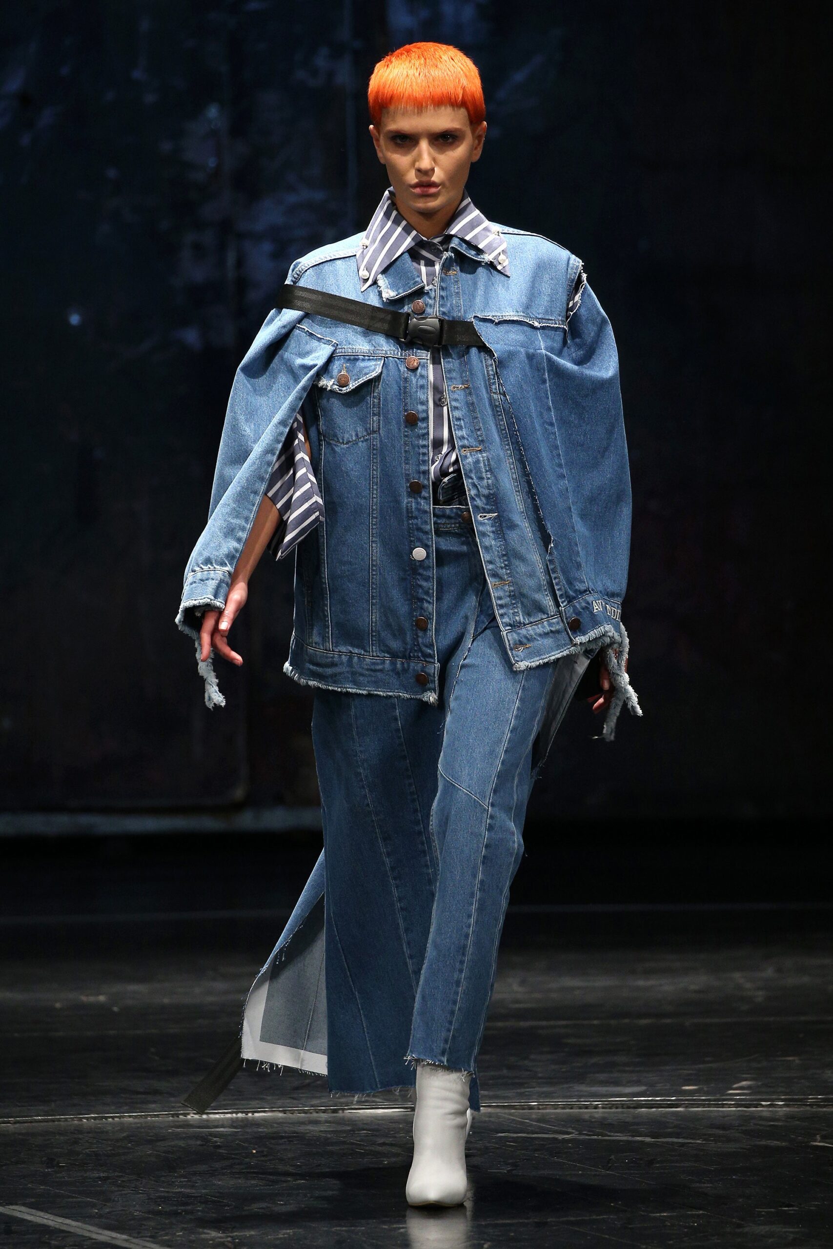 denim jacket with white shirt