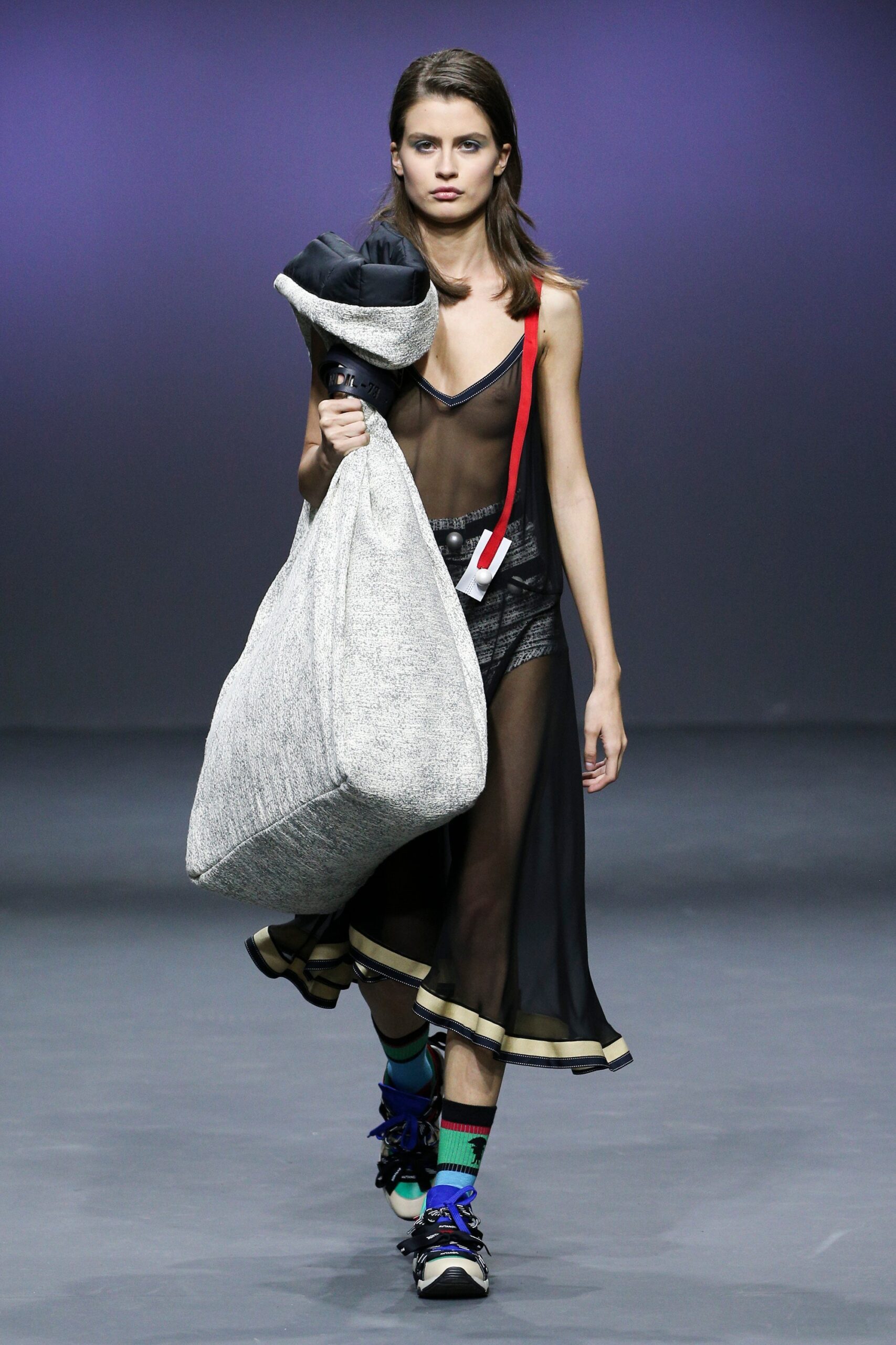 black sheer layered midi dress