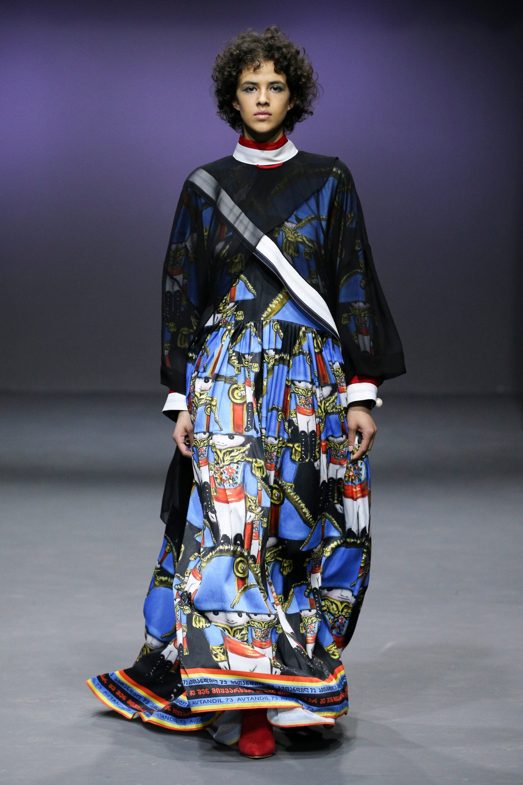 multi-colored flowing maxi dress