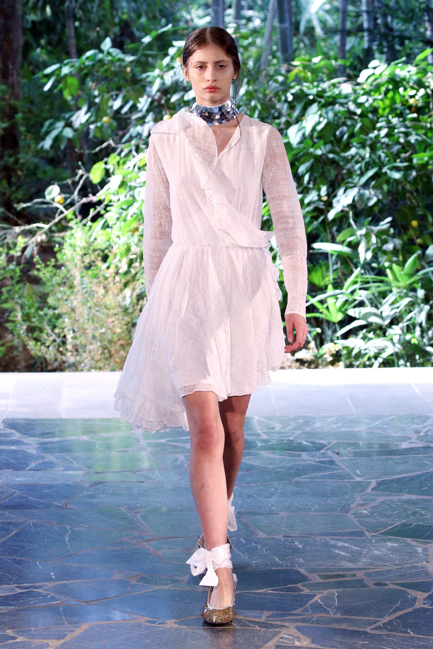 white cotton wrap dress