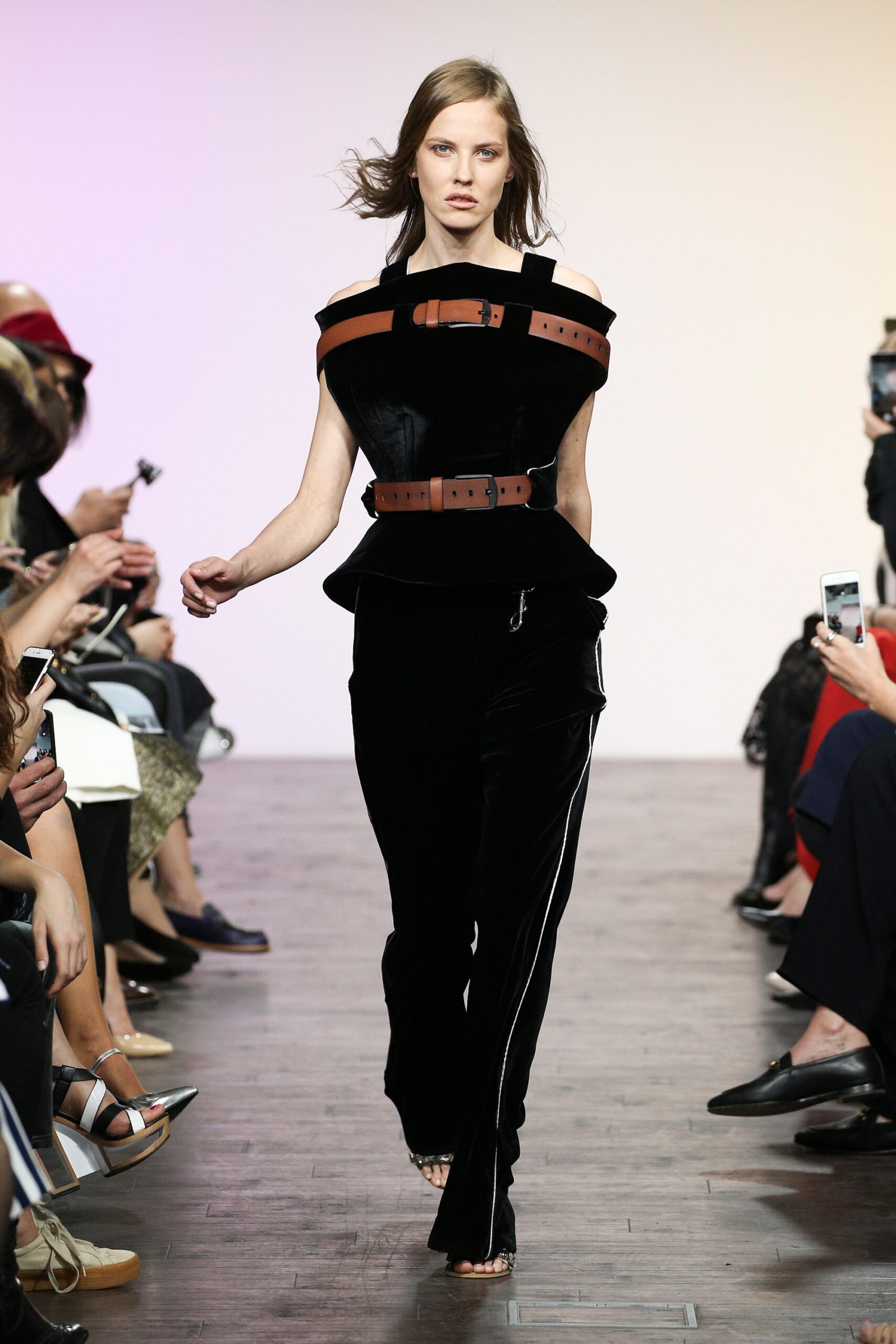 black velvet fitted jumpsuit
