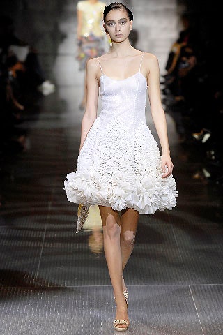 white silk sleeveless dress