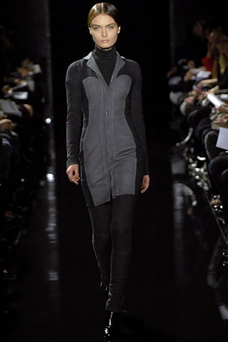 black gray fitted catsuit