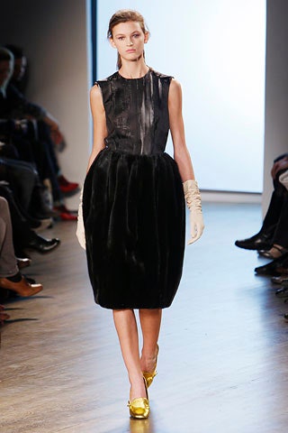 black fur sleeveless dress