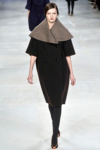 black and brown wool coat