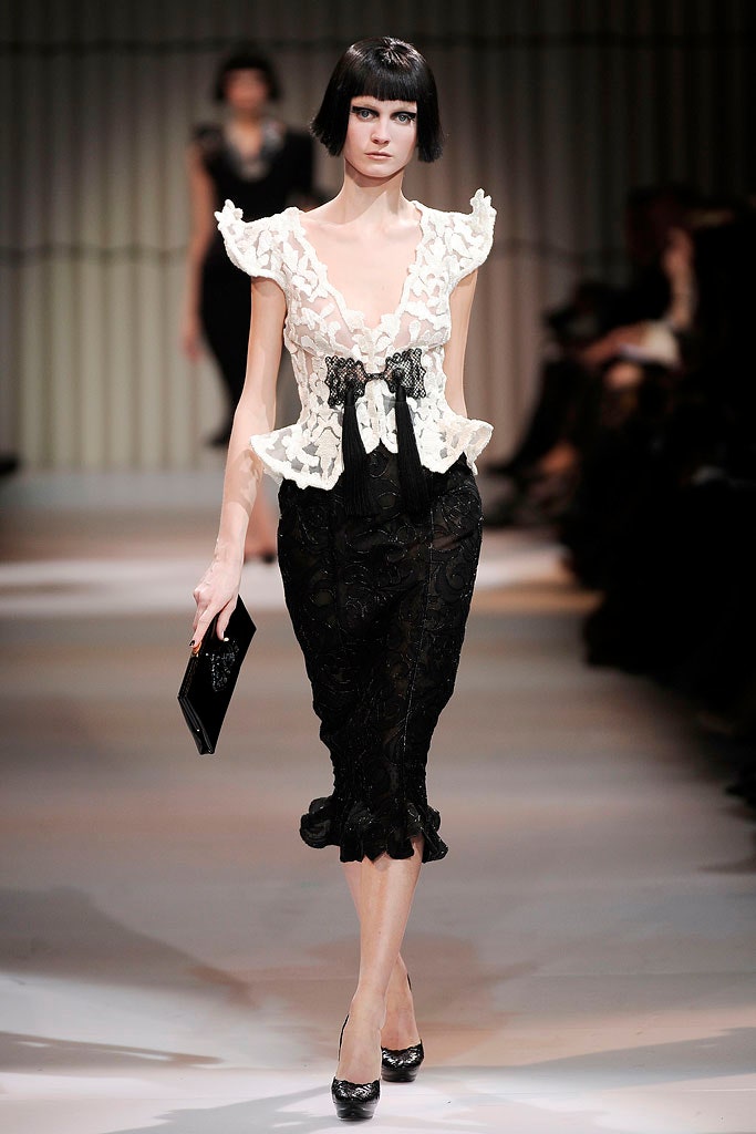 black and white ruffled midi dress