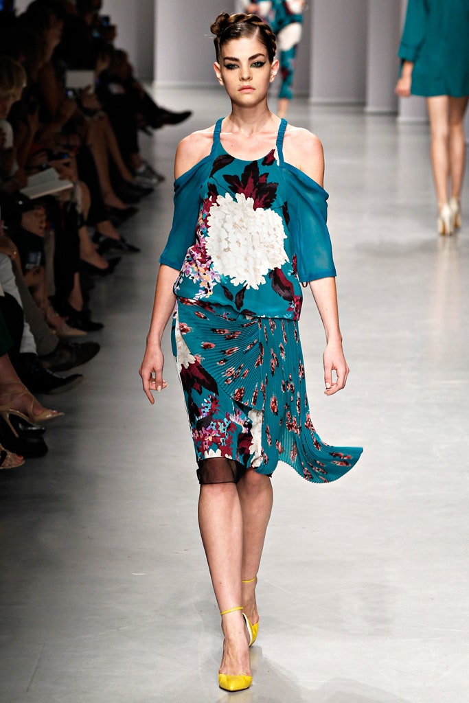 teal floral midi dress