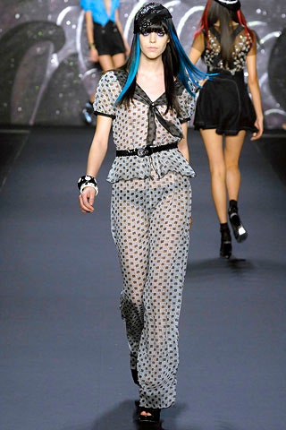 black and white polka-dot jumpsuit