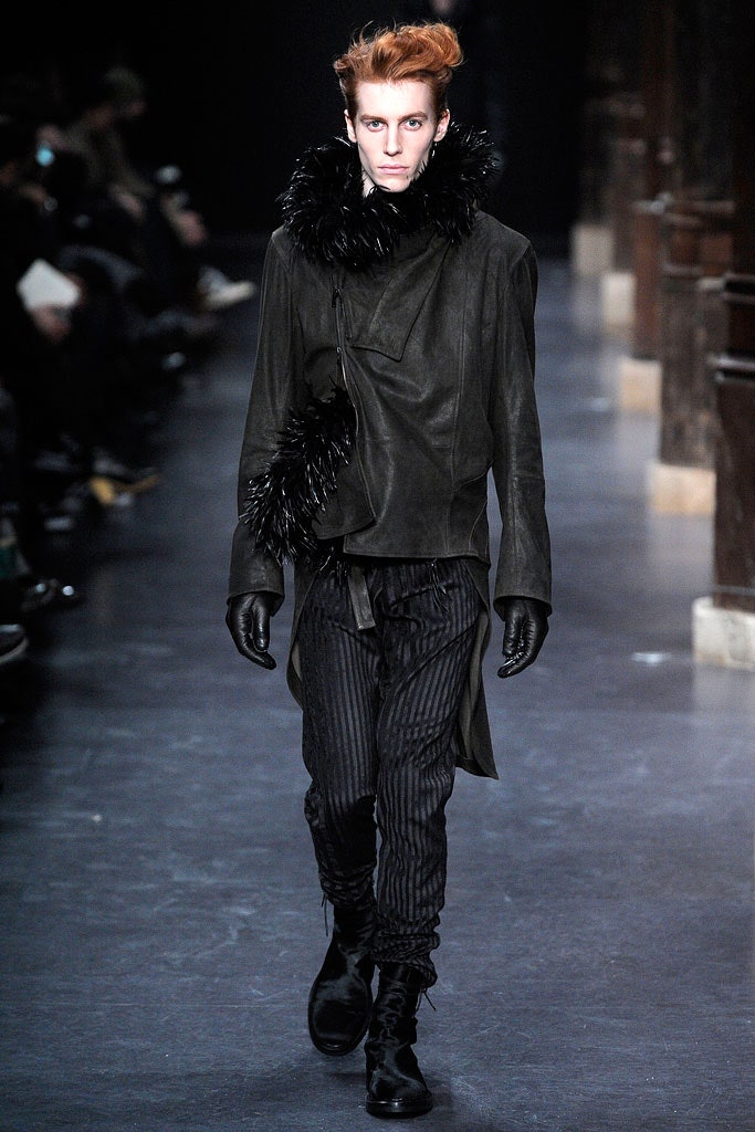 black leather fitted coat