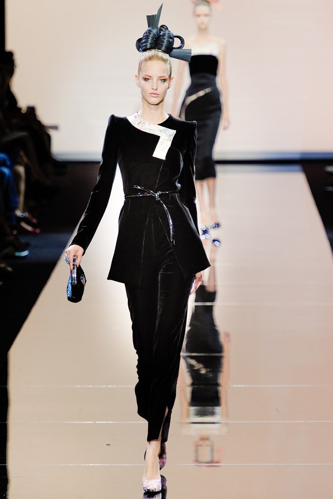 fitted black velvet suit