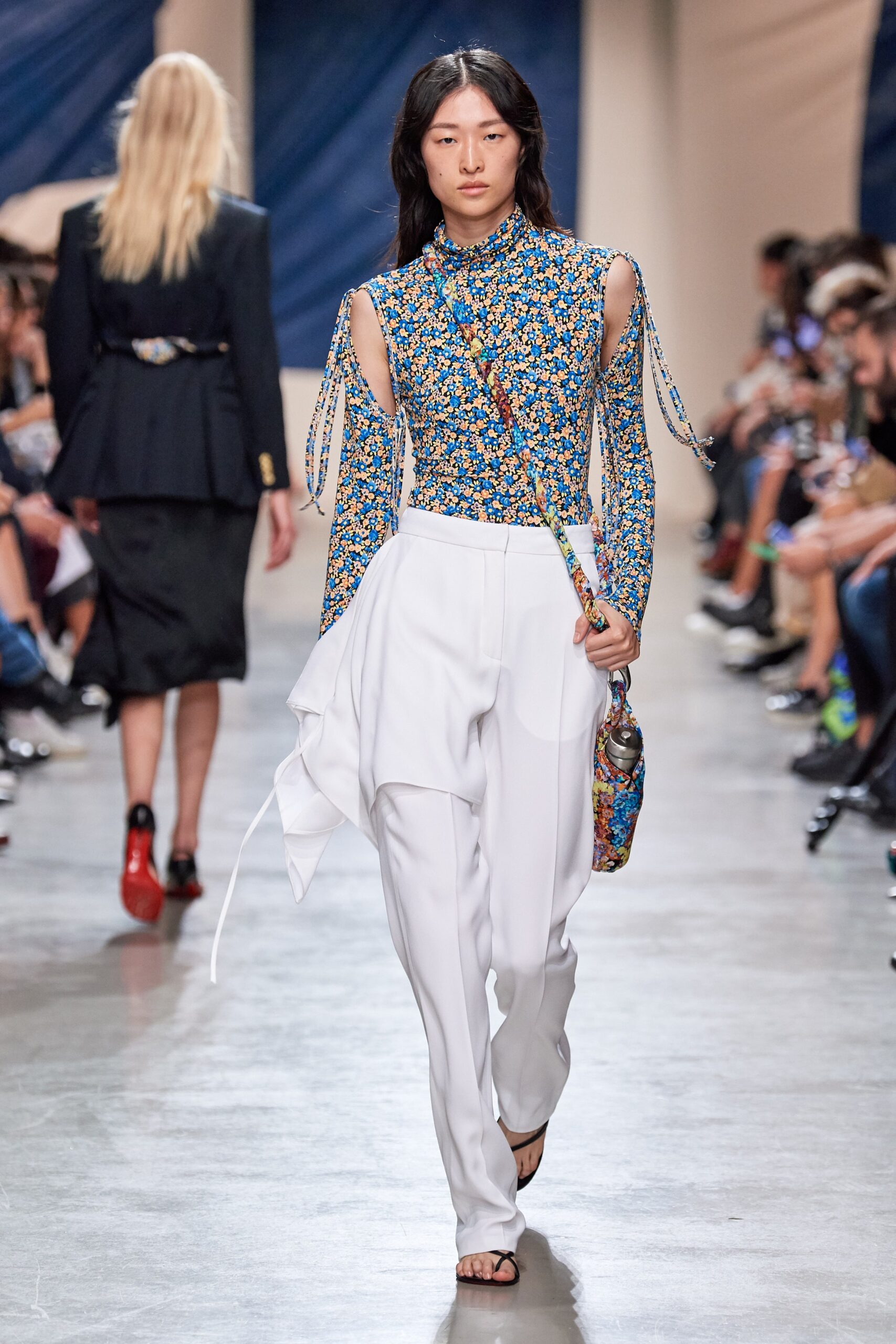 floral fitted top with relaxed pants