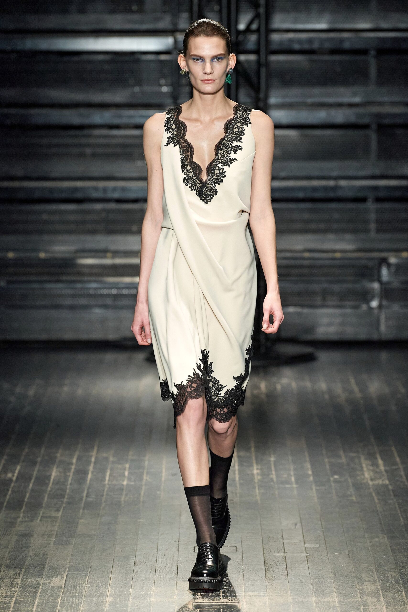 ivory silk sleeveless dress