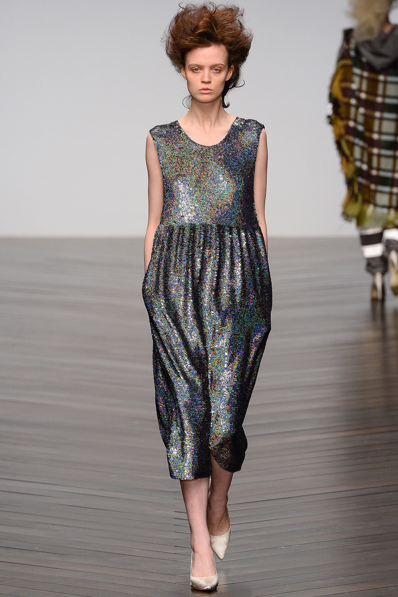 multi-colored relaxed sleeveless dress