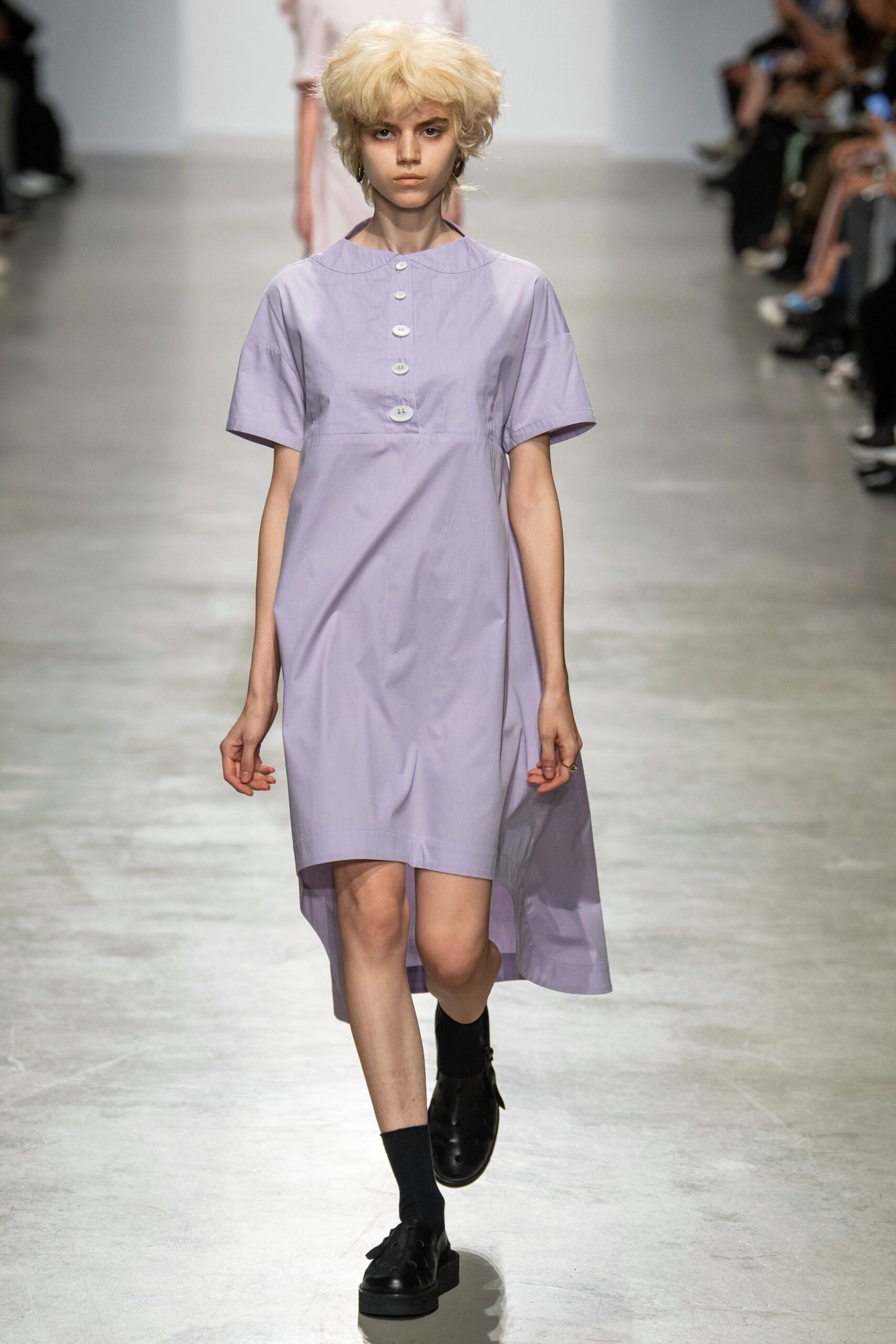 lavender cotton relaxed dress