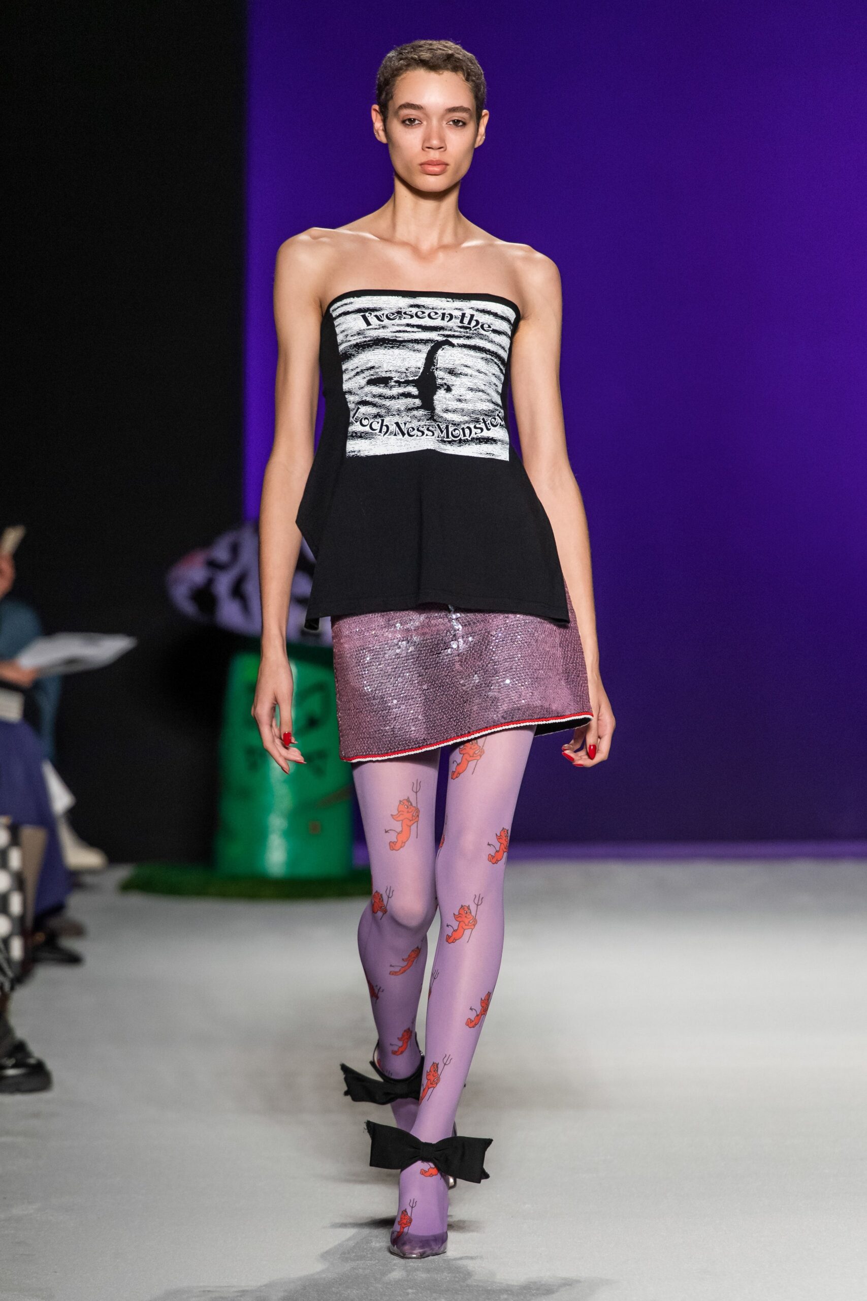 pink silk fitted sequined mini skirt
