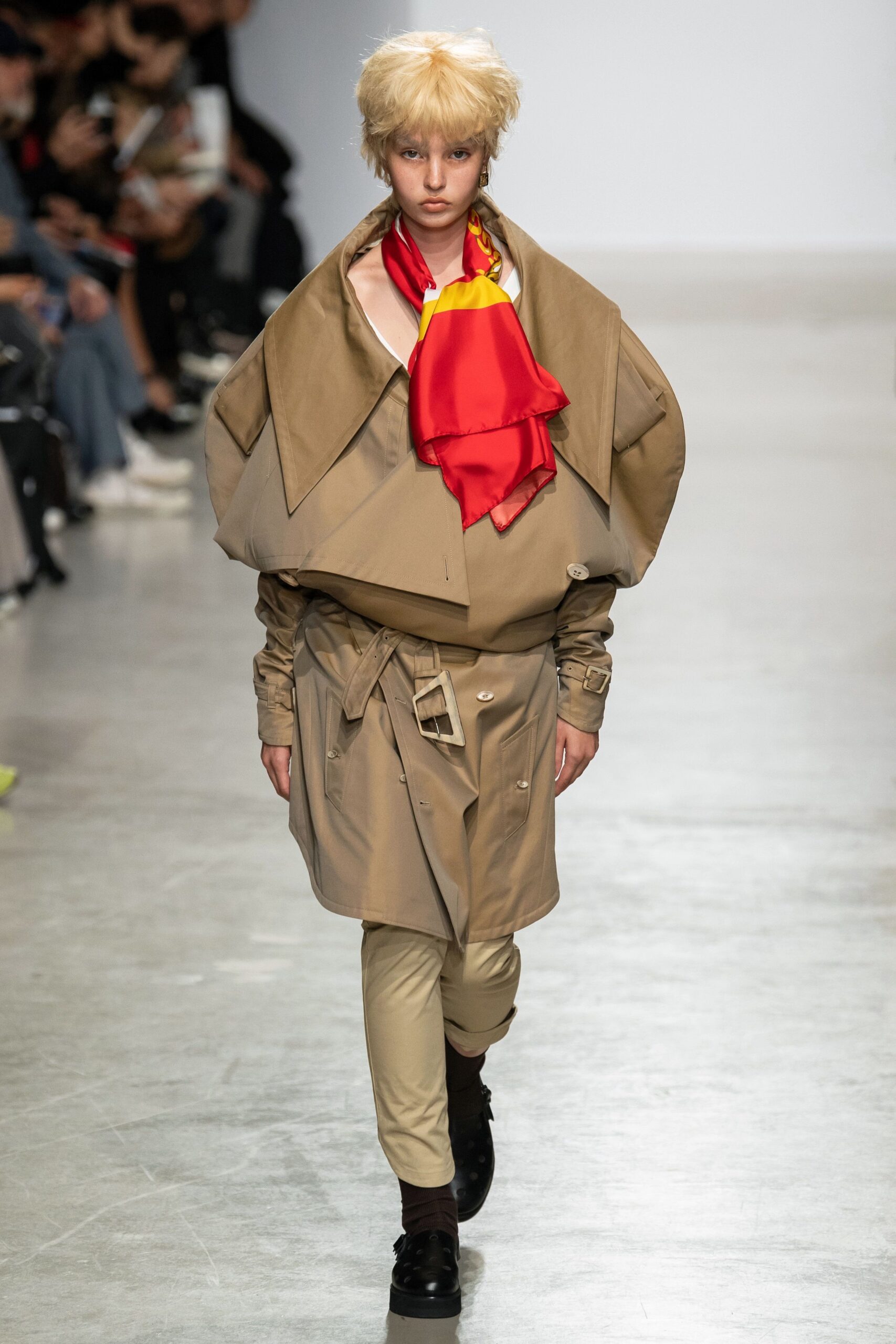 oversized beige trench coat