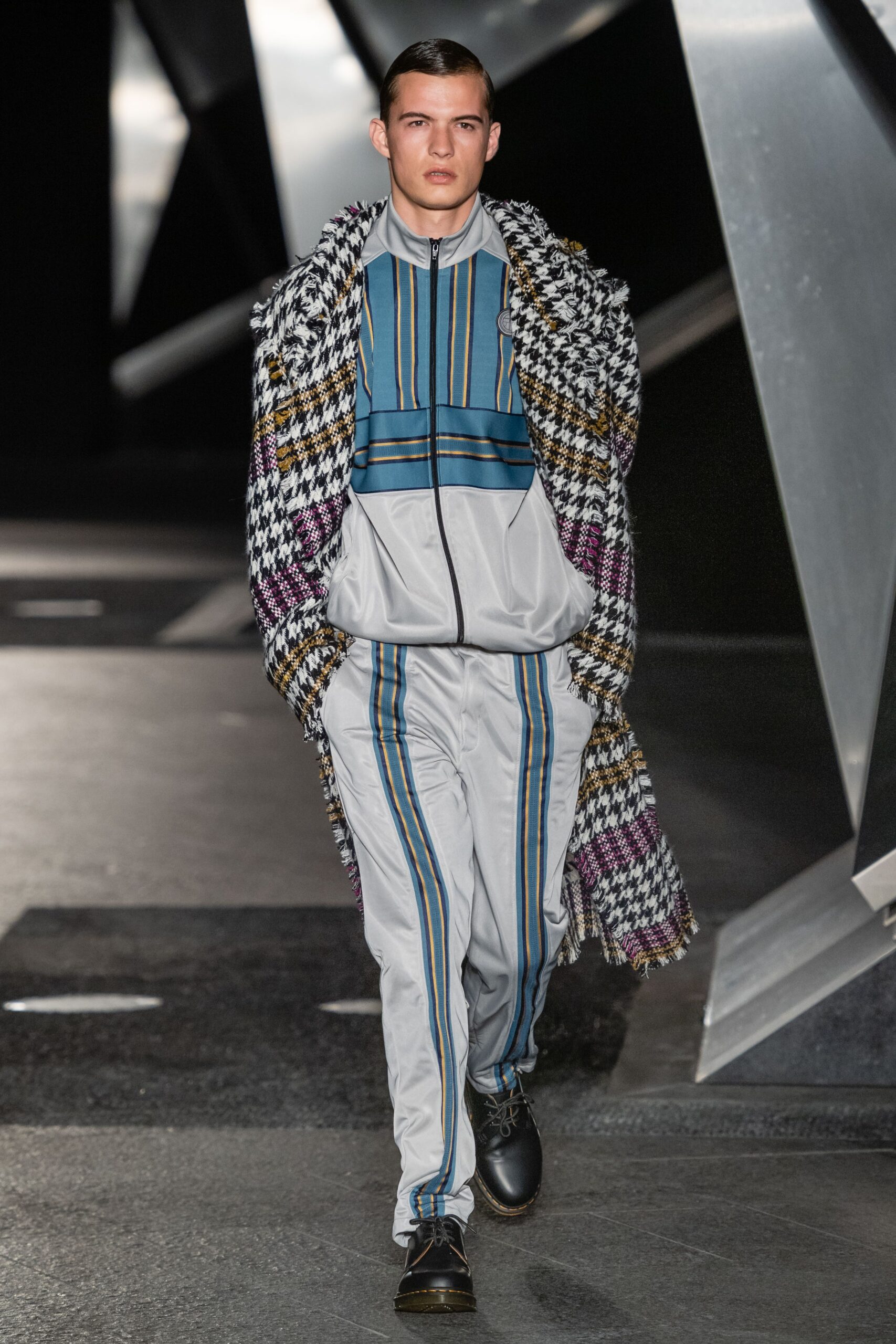 gray wool jacket with pants