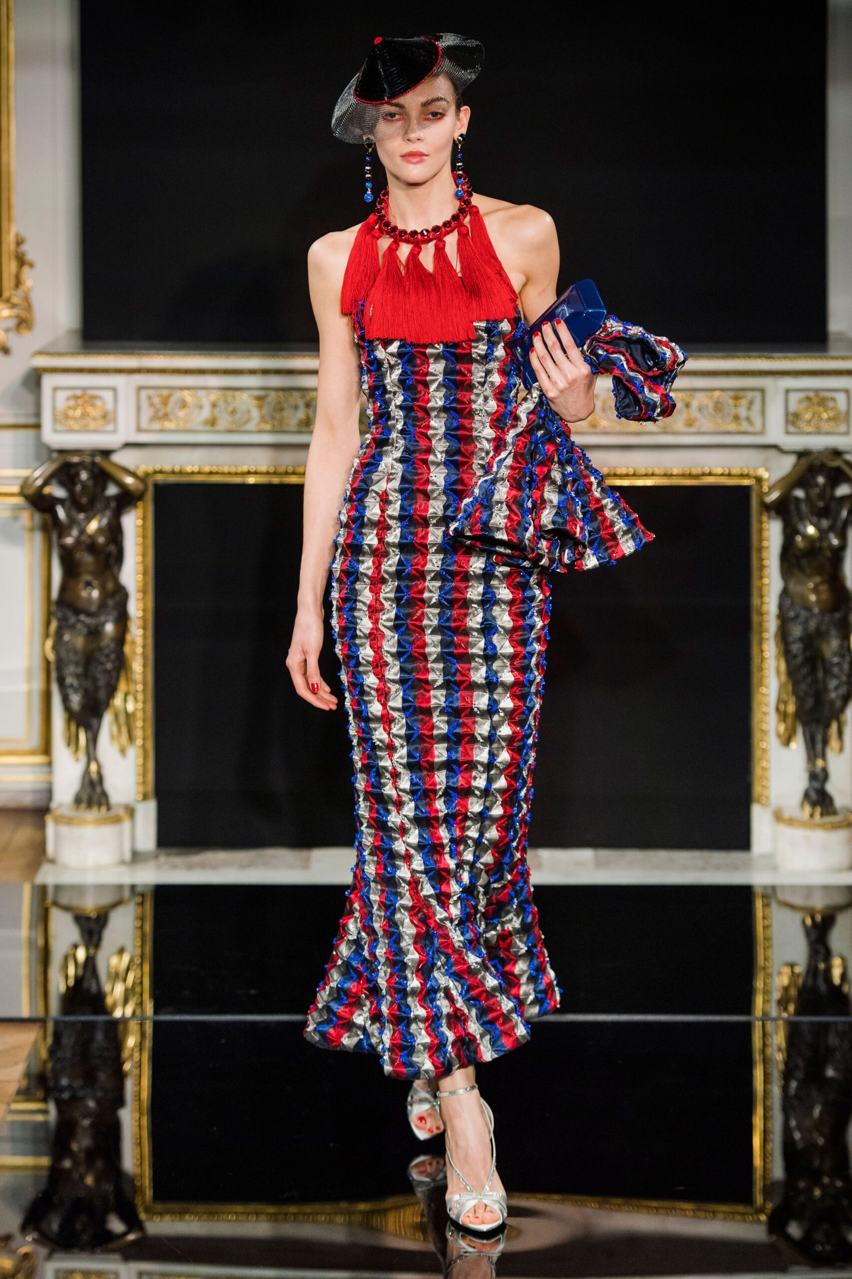 fitted pleated midi dress