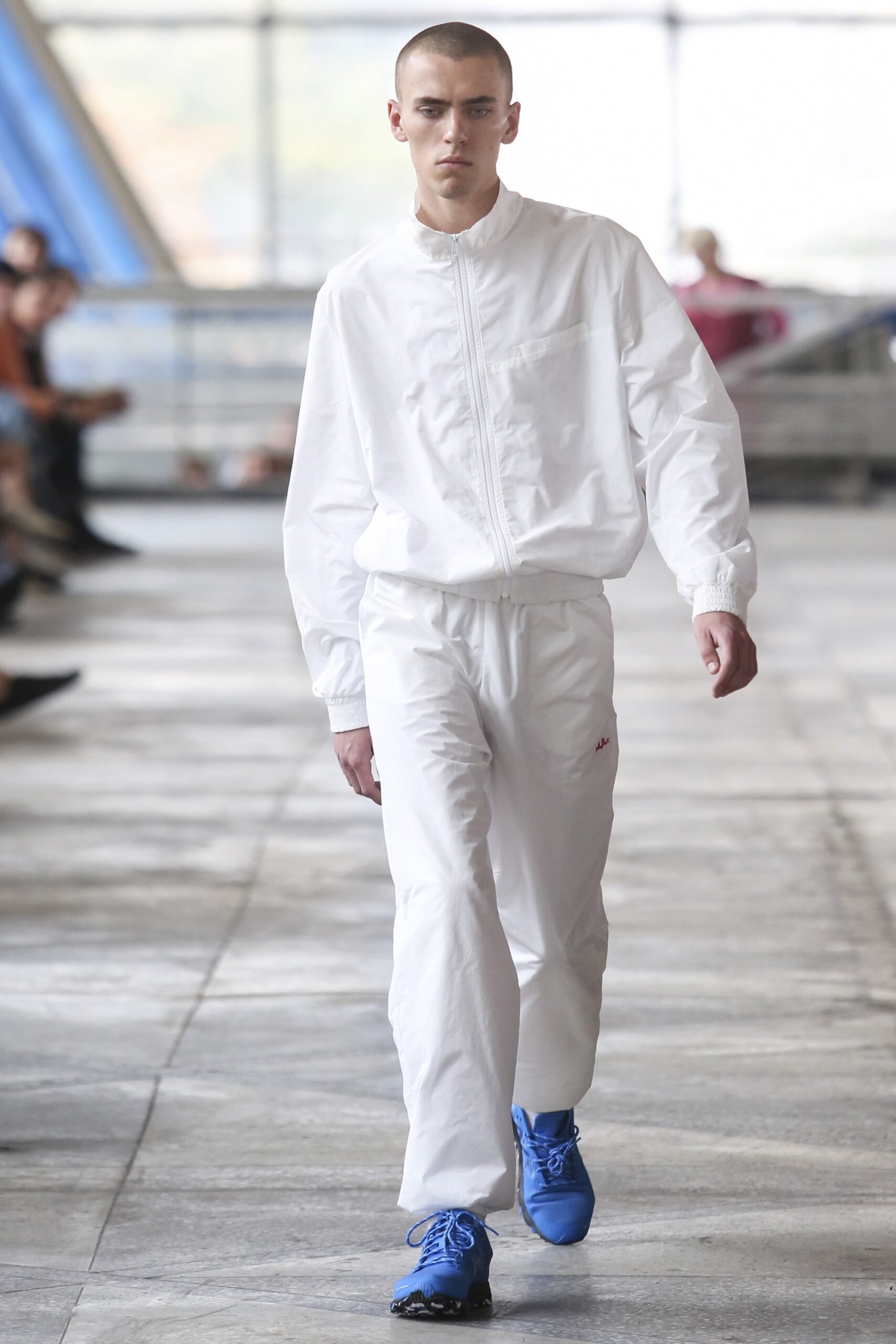 white relaxed jacket and pants