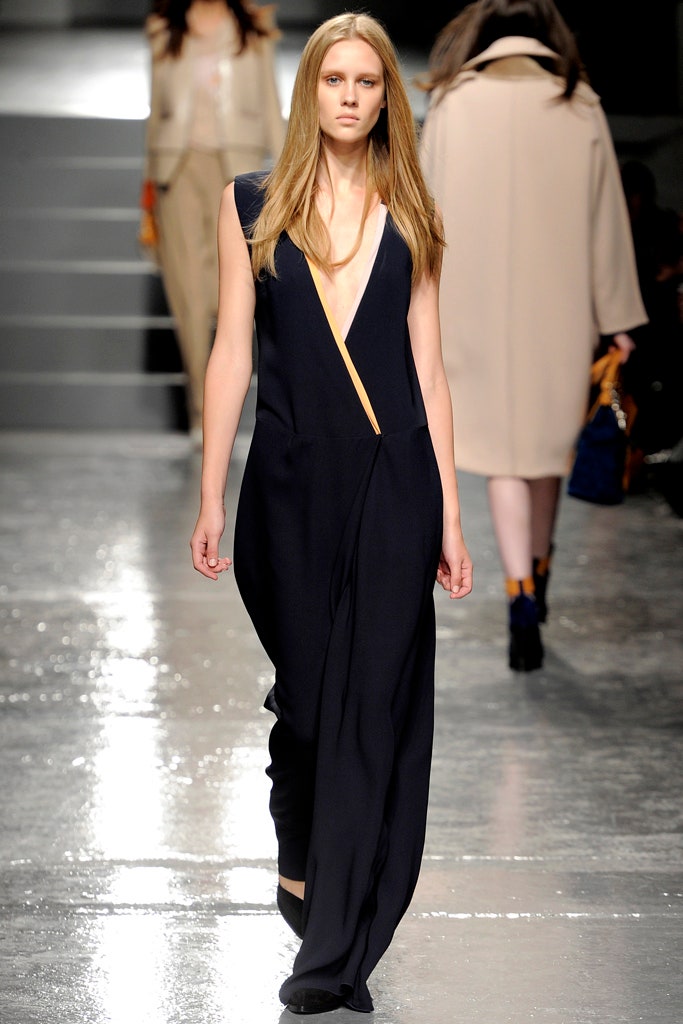 black silk sleeveless gown