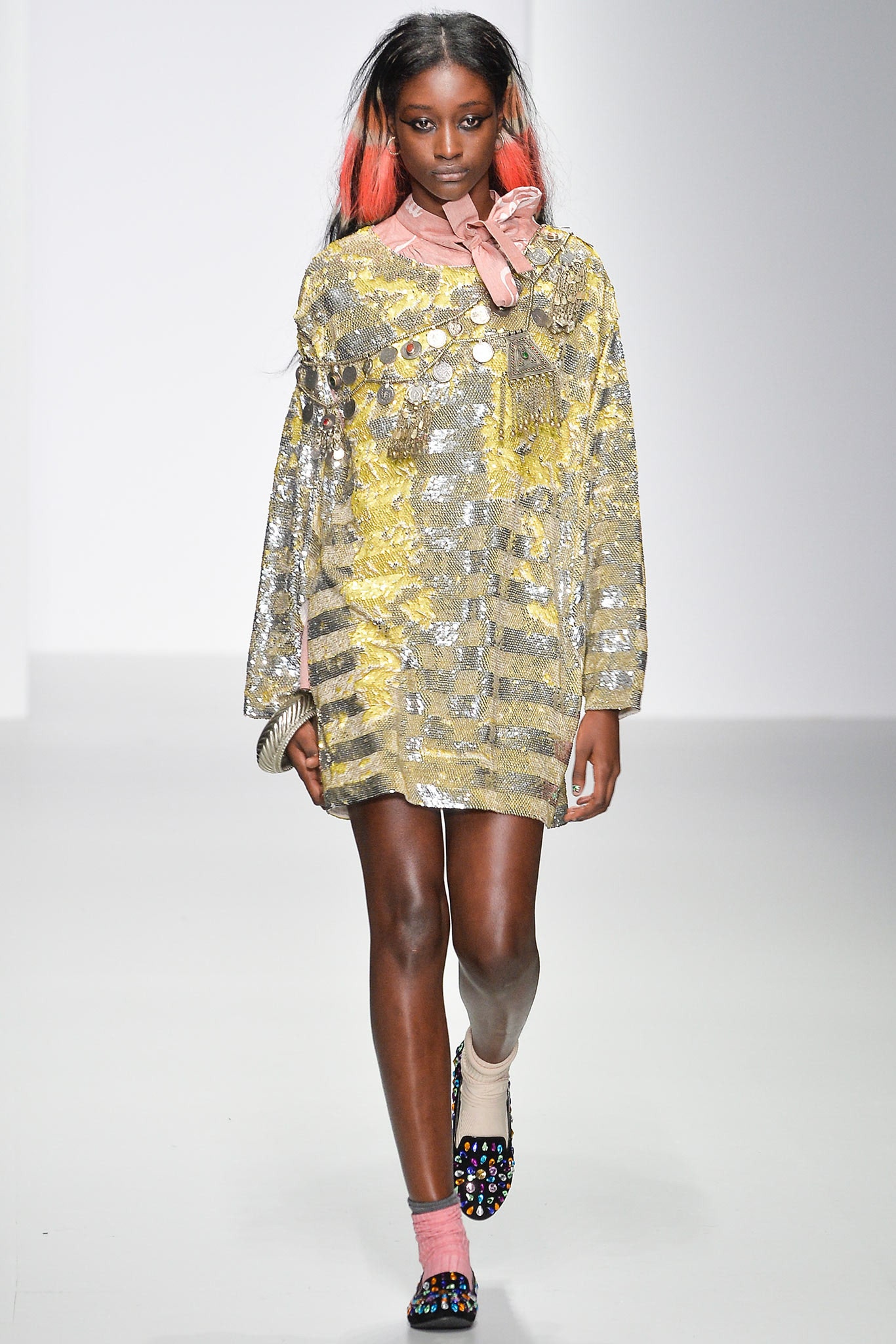 gold sequin relaxed dress