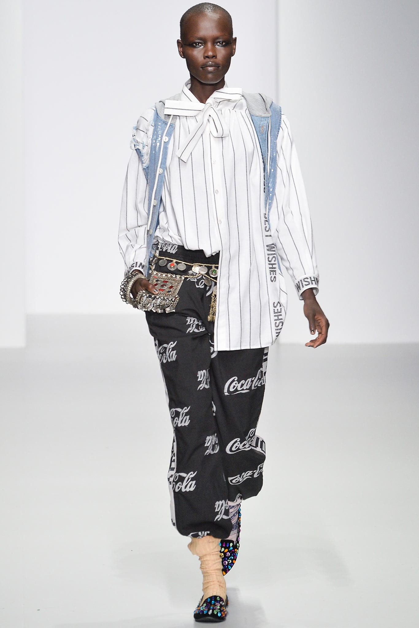 relaxed striped shirt and printed pants