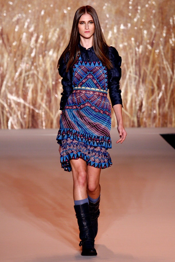 blue multi-tiered mini dress