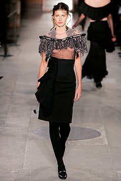 black silk off-shoulder ruffled dress