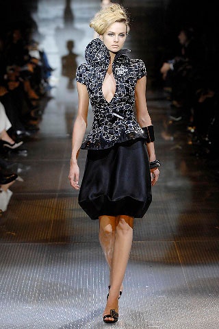 black and white peplum dress