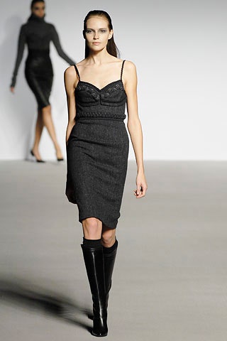 black leather fitted zippered boots