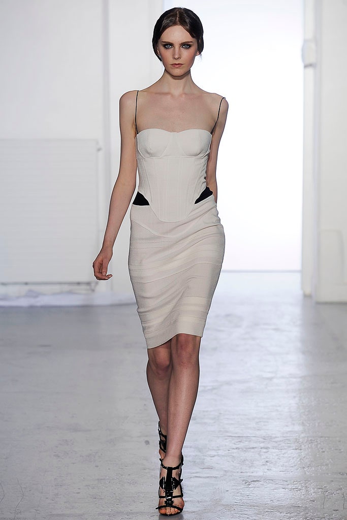 fitted white sleeveless dress