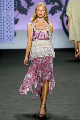 embroidered top and tiered skirt